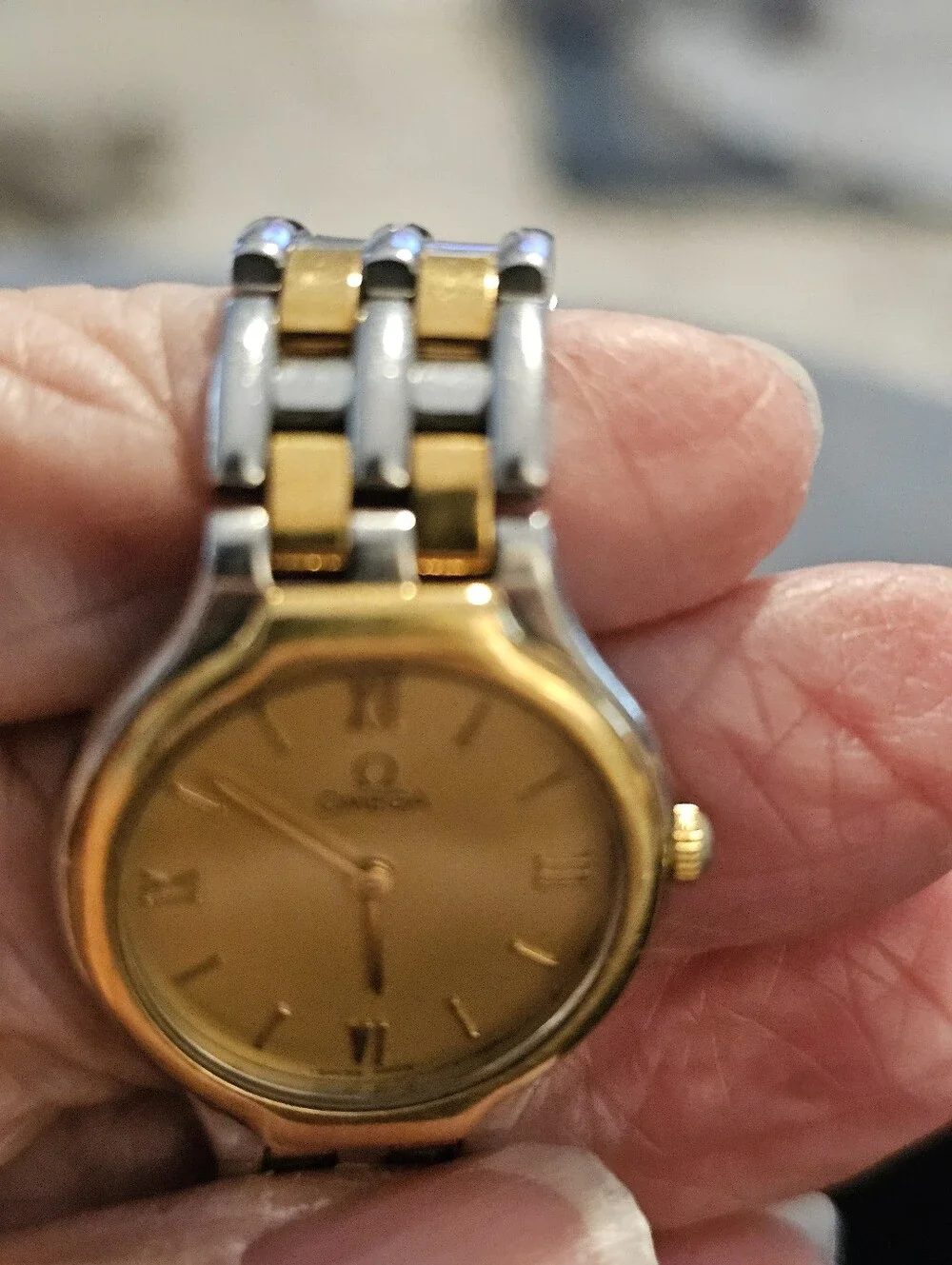 Omega De Ville Watch Women Size 22mm Gold Silver Two Tone Vintage Swiss 54920093
